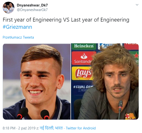 Griezmann w Atletico vs Griezmann po kilku miesiącach w Barcelonie xD